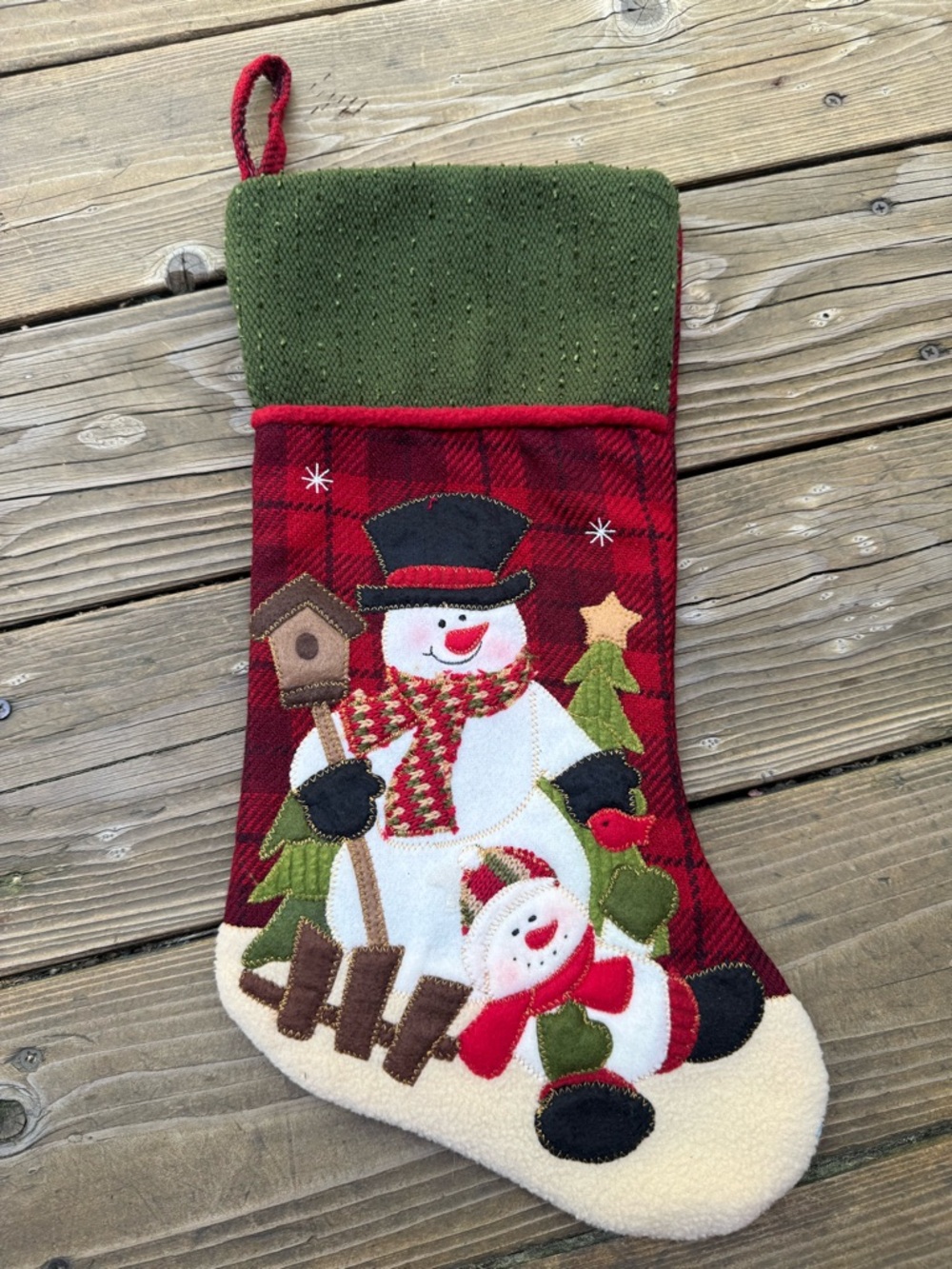 DanDee collectors choice, Christmas stocking snowman with baby
